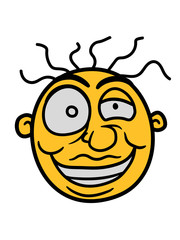 professor wahnsinnig verrücktes gesicht crazy kopf clipart comic cartoon design cool lustig mann junge