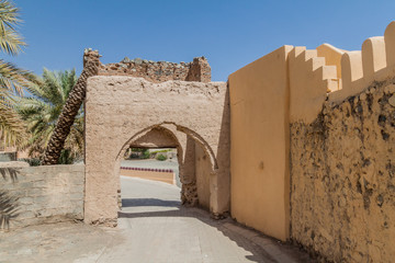 Old gate of ruined Ibra Old Quarter, Oman