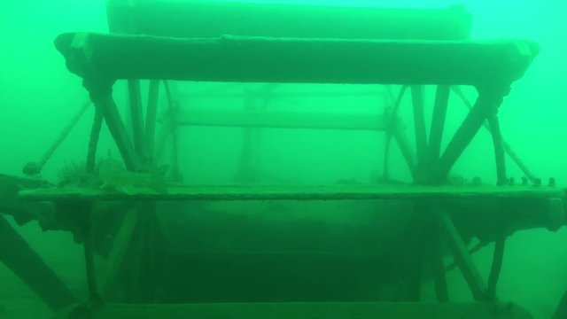 Whitefish on the paddlewheel of goldrush ship AJ Goddard