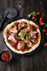 Mozzarella pizza delicious Italian food