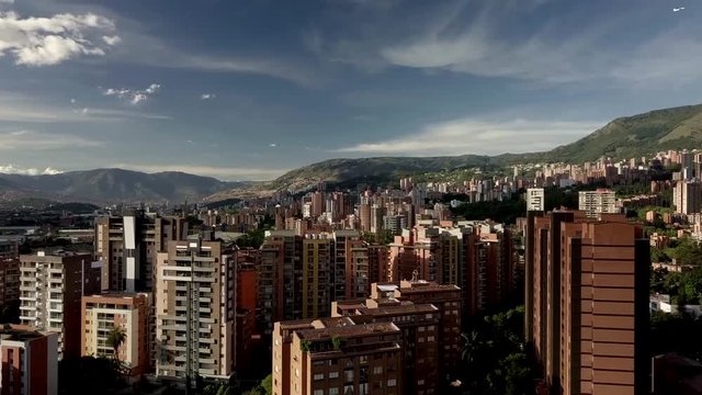 Passing apartments in the city of Medellin
