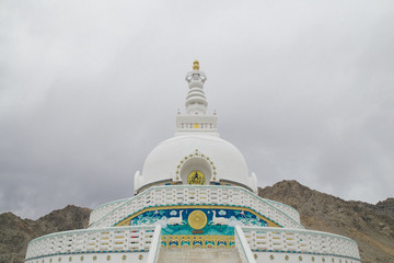 Shanti Stupa is a Buddhist white-domed stupa (chorten) on a hilltop in Chanspa, Leh district, Ladakh, India. Locate on north Indian state of Jammu and Kashmir