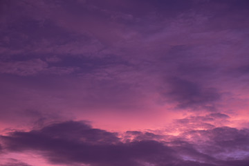 beautiful cloud in the sky in twilight time. It's cloudy day before raining in rainy season.