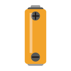 Battery with positive and negative poles symbol