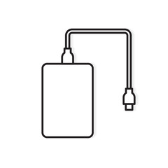 external hard drive icon- vector illustration