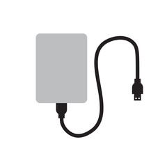 external hard drive icon- vector illustration
