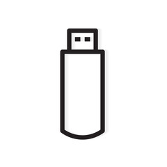 USB pen drive flash memory icon- vector illustration