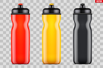 Mock-up Plastic Sport Nutrition Drink Bottle.