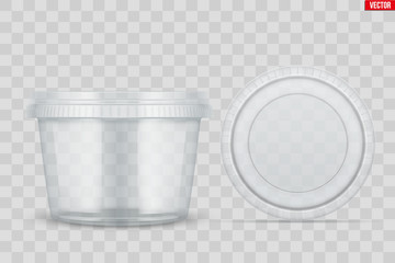 Set of Clear Plastic container for food