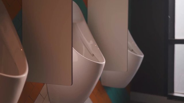 Luxury clean men's urinal toilets