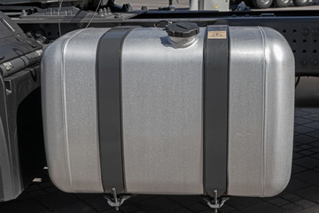Large fuel tank on the truck