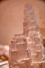 Salt crystals seen from up close