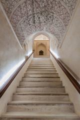 JABRIN, OMAN - MARCH 2, 2017: Stairway in the Jabrin Castle, Oman