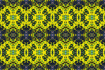 Seamless endless repeating multicolored bright ornament of different colors