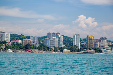 Naklejka premium Russia - the city of Sochi on the Black Sea coast on June 10, 2019