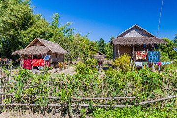 Rural houses in Nyaung Shwe town near Inle lake, Myanmar