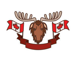 Moose forest animal of canada design