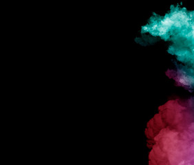 abstract background colorful smoke isolated on black  - 273681777