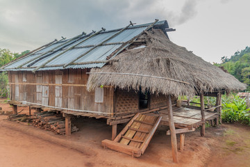 Fototapeta na wymiar Rural house in a village near Hsipaw, Myanmar