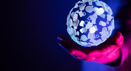 social media network on background