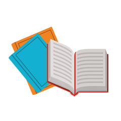 Isolated books and hand design