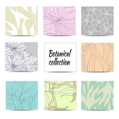 Stickers for notes of different colors with an ornament. Colored notes with stickers isolated on white background