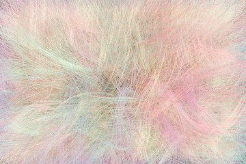 Fototapeta premium Artistic look abstract of fur, dreamy background. Closeup, 3D rendering & illustration.