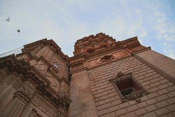 June 20, 2019 San Luis Potosí, Mexico:Churches of the historic center of the colonial city of San Luis Potosí Mexico.