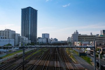 蕨市 線路と街並み