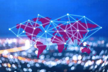 BIG DATA title concept of Internet of things (IoT) with man graphical user digital interface transformation, Artificial Intelligence,offer IoT solution represented HUD - intelligent life