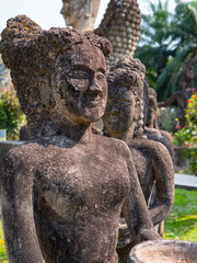 Fototapeta na wymiar Statues in the Buddha Park, Vientiane