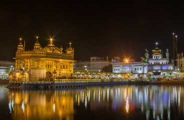 Fototapeta na wymiar Amritsar, India - a main historical sites in India and Punjab, the Golden Temple is one of the most spiritually significant temples for Sikhism