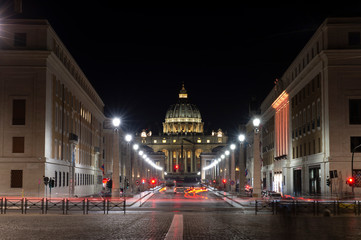 ROME, ITALY, APRIL 10: Papal Basilica of St. Peter in the Vatican .