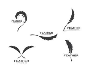 feather icon illustration vector template © sangidan