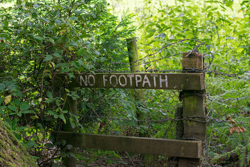 no footpath, grenze, hinderniss