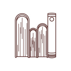 Group of books and banner pennant design