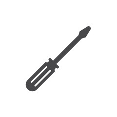 Repair icon grey. Wrench and screwdriver icon. Settings icon isolated