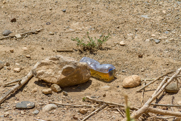single use plastic pollution in the Danakil Depression