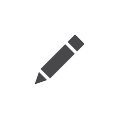 Pencil icon vector grey