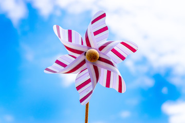 windmill against blue sky