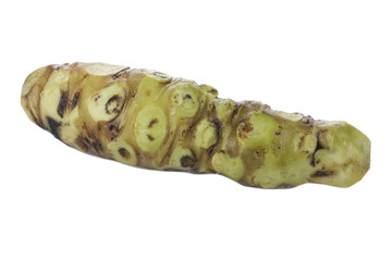 wasabi root isolated on white background