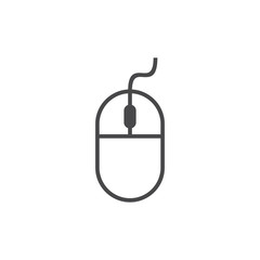Obraz premium Computer Mouse Icon grey. Computer mouse Icon