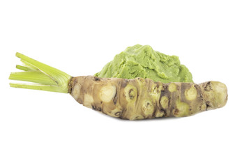 heap of wasabi isolated on white background