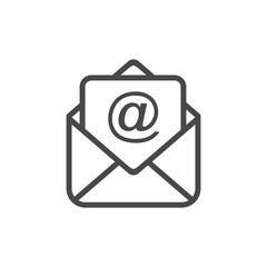 Mail vector icon grey. E-mail icon. Envelope illustration. Message