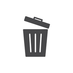 Trash icon grey. trash can icon. Delete icon vector