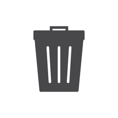 Trash icon grey. trash can icon. Delete icon vector