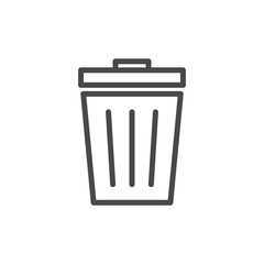 Trash icon grey. trash can icon. Delete icon vector