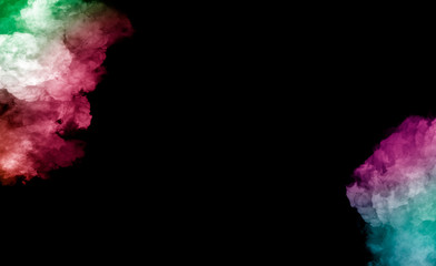 abstract background colorful smoke isolated on black  - 273699529