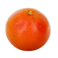 fresh red grapefruit isolated on white background