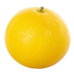 fresh yellow (white) grapefruit isolated on white background
